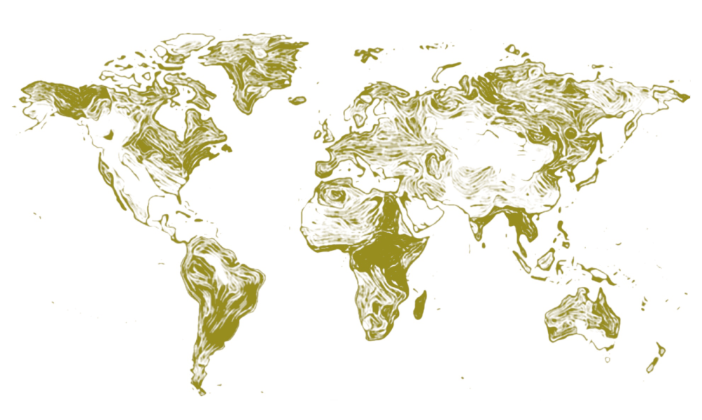 Verdenskort, header til destinationer @ Kirsten K Kester | LivetsRejser.com